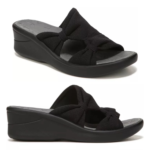 BZees - Smile More Black Sandal | Size: 6 | Washable | New With Box - Picture 1 of 9
